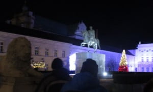 Pałac Prezydencki nocą, Warszawa 26.12.2015 r. 