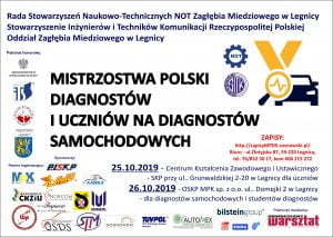 Mistrzostwa Polski diagnostów i uczniów 25-26.10.2019 w Legnicy