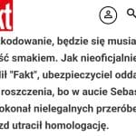 BRAK HOMOLOGACJI = BRAK UBEZPIECZENIA