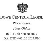 WAŻNE UWAGI RCL O PROJEKCIE UC95